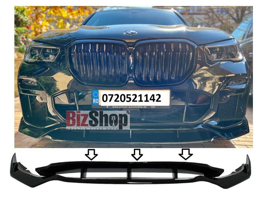 Prelungire Bara Fata Compatibil cu  BMW X5 G05 2019+ Negru Lucios