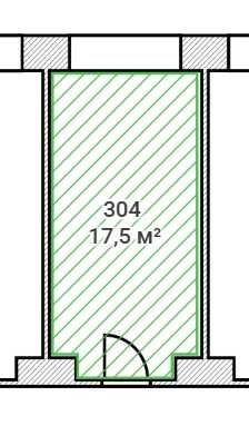 Офис 17,5 м2 (№304) в аренду в центре Костаная