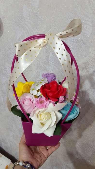 Букеты из мыльных роз