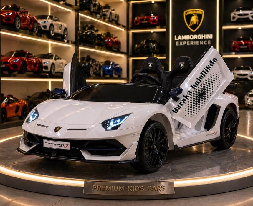 Двухместная детская машина Lamborghini Aventador болалар машинаси пулт