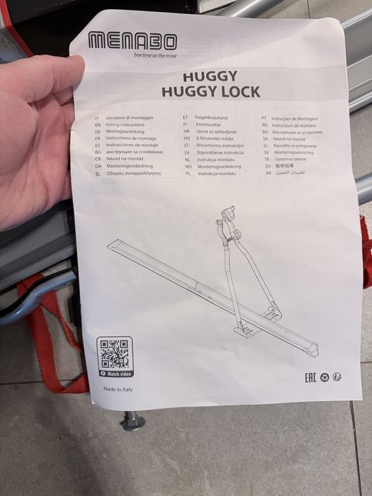 Suport bicicleta Menabo Huggy Lock prindere bare transversale