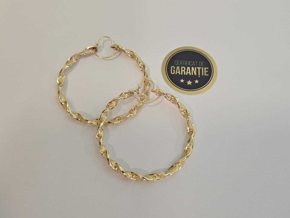 Cercei aur 14 K, 7.19 gr. (Ag.39 / b17569.1) – Garantie 2 ani