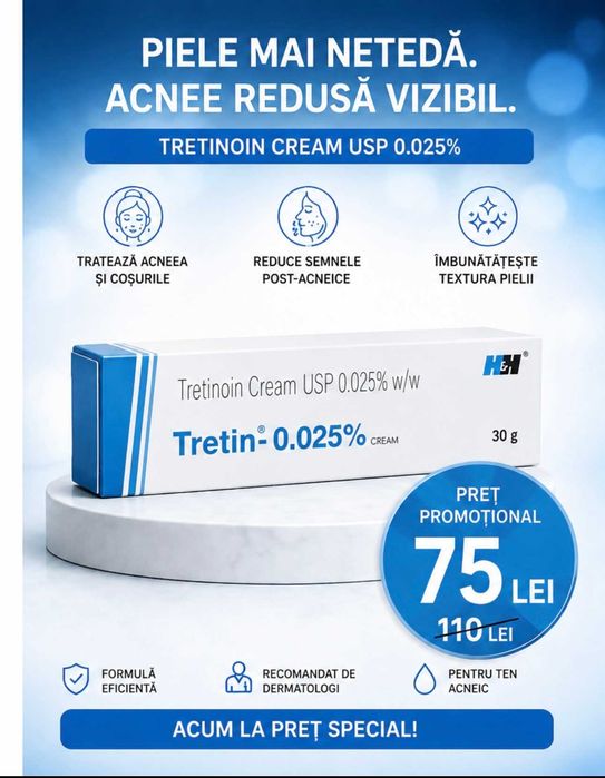 Crema fata tretin, 0,025%,