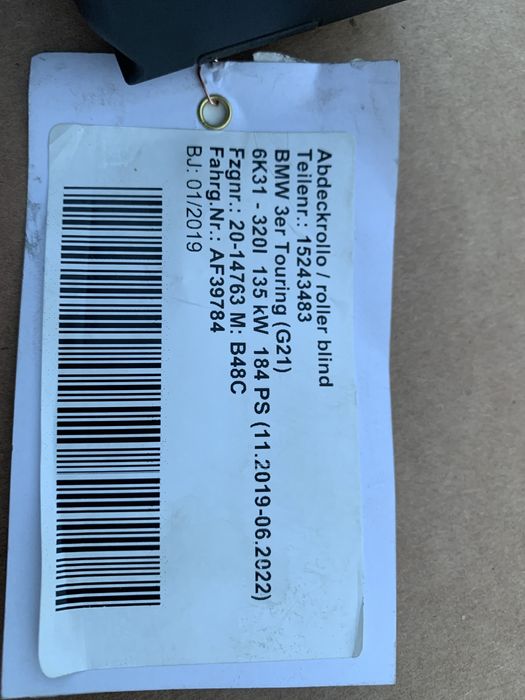 Rulou pottbagaj BMW SERIA 3 G21 cod 2636723