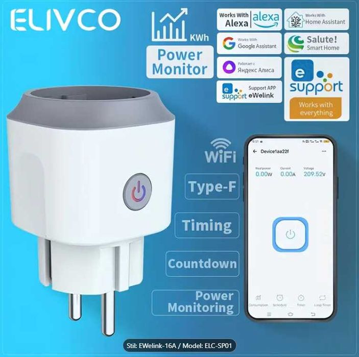 Priza Inteligentă eWelink cu Aplicație