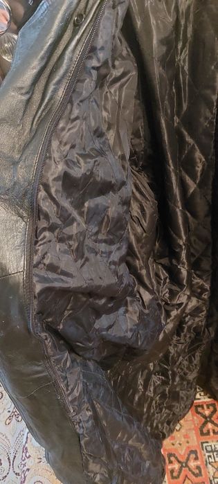 Кожаный плащ мужской