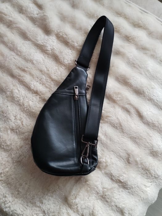 Мъжка чанта от естествена кожа през Рамо