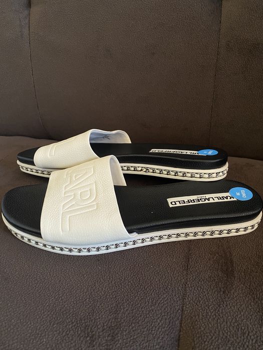 Оригинални чехли Karl Lagerfeld | Естествена кожа