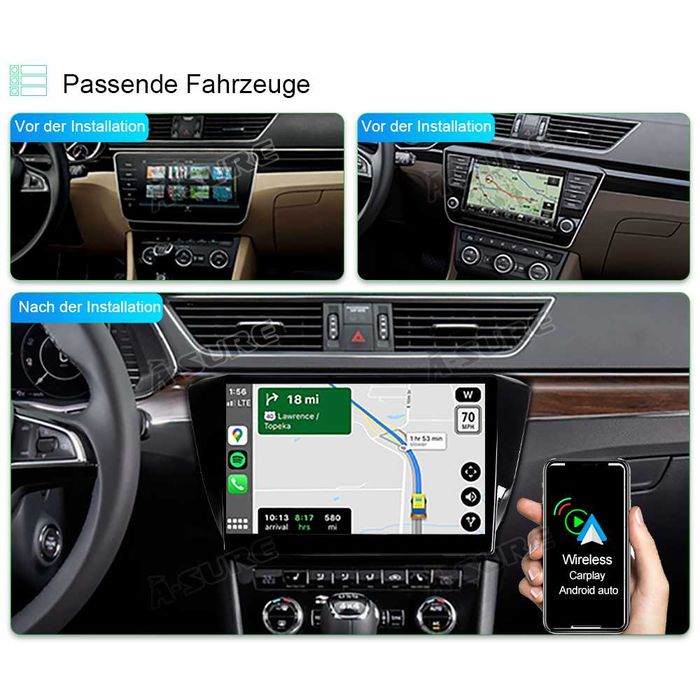 Мултимедия Двоен дин за Skoda Superb 2 B6 навигация с Android Superb 3