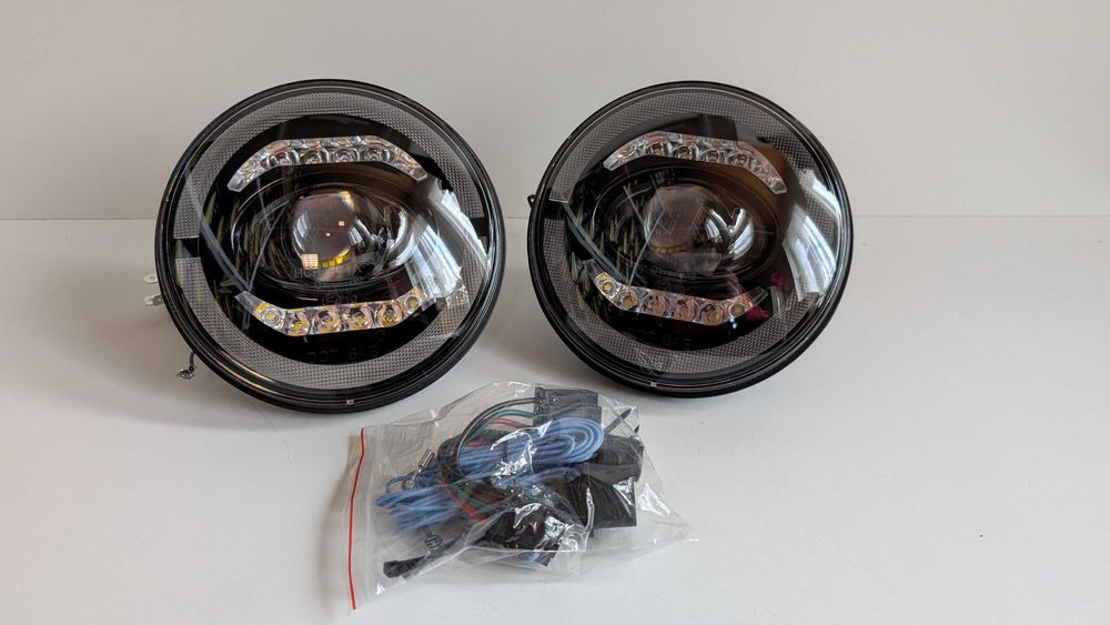 Фарове ЛЕД Jeep Wrangler TJ LJ JK Джип вранглер LED с дневни светлини