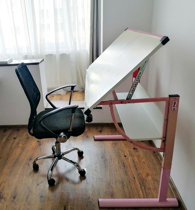 Set Mobilier Copii/Studiu: Birou Ergonomic Rabatabil + Scaun Birou