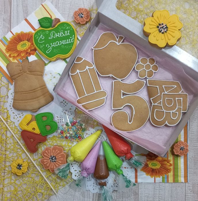 Цветы из пряников