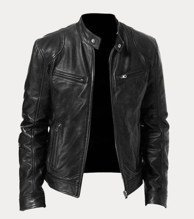 Мъжко кожено яке - Л и ХЛ цвят черен и кафяв