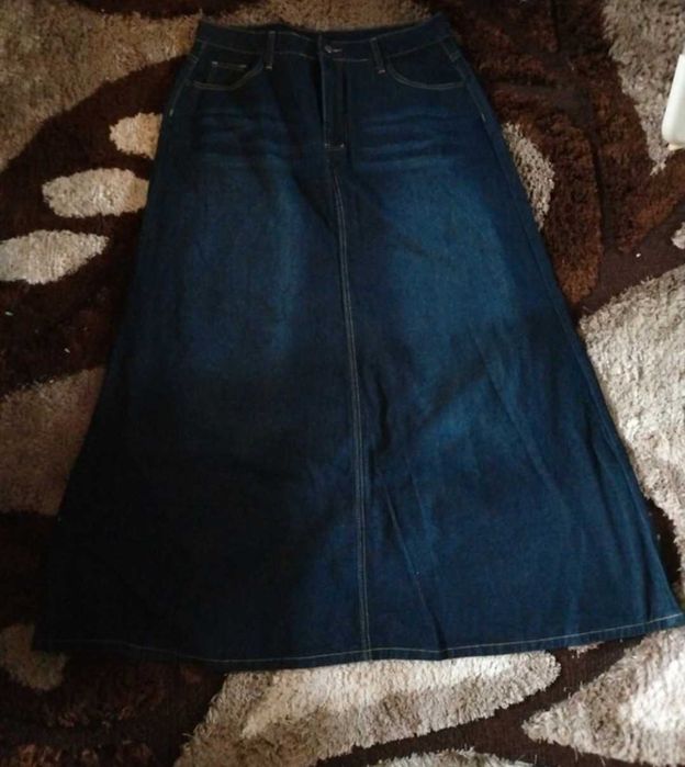 Fusta denim lunga