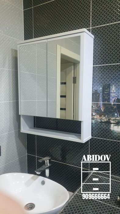 Ванна учун осма шкаф.  Материали сувга чидамлик МДФ