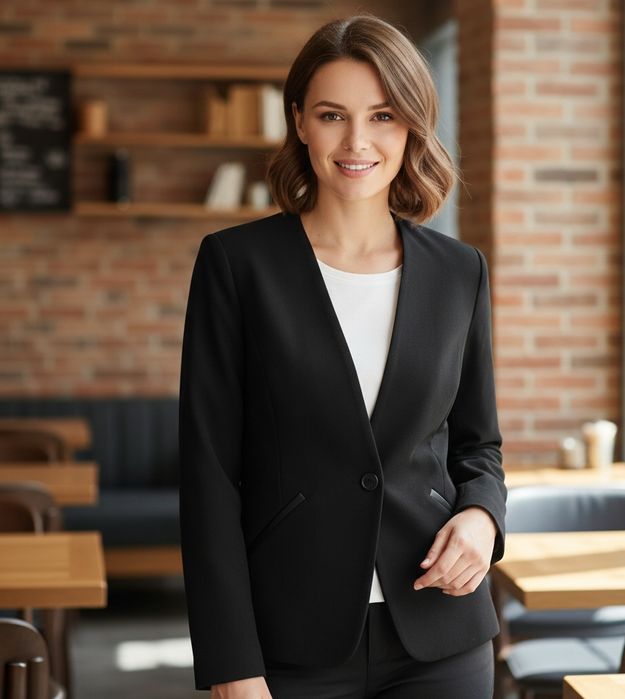 Sacou negru Top Secret – Croială Elegantă  amestecvâscoză bumbac Mări