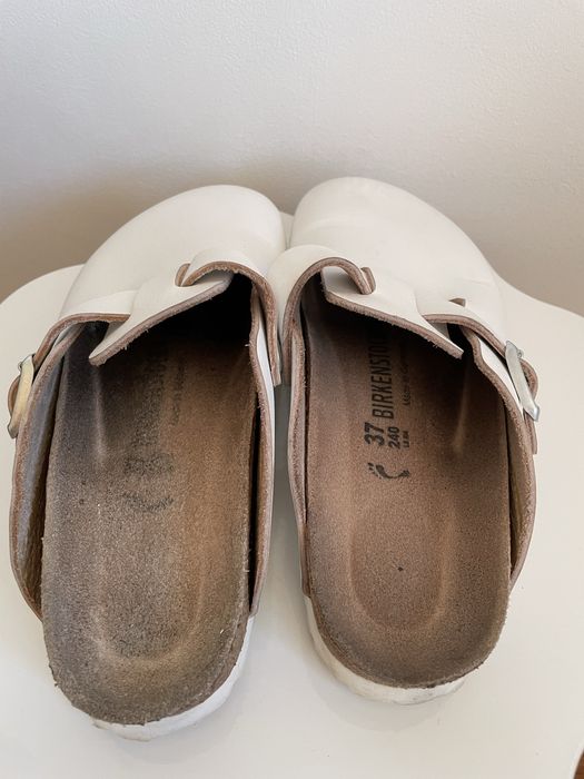 Birkenstock Boston alb piele 37