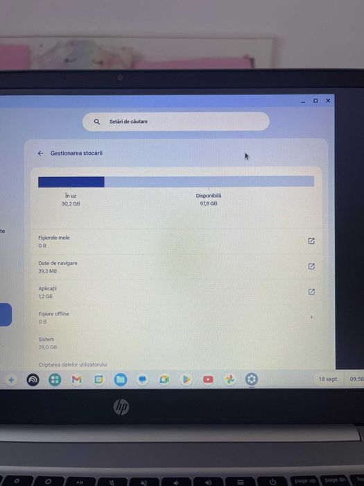 Laptop Chromebook HP 15" ca nou 10/10 20 cicluri de incarcare