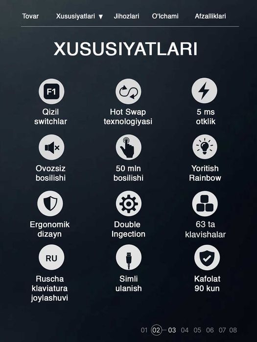 Клавиатура механическая Cyberlynx AG63 с Rainbow подсветкой 60%