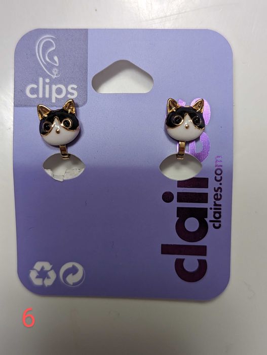 Детски обеци клипс Claire's