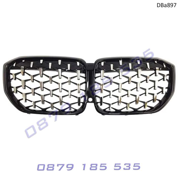 Тунинг бъбреци Диамант хром BMW X5 G05 18-23 решетки черни предни бмв