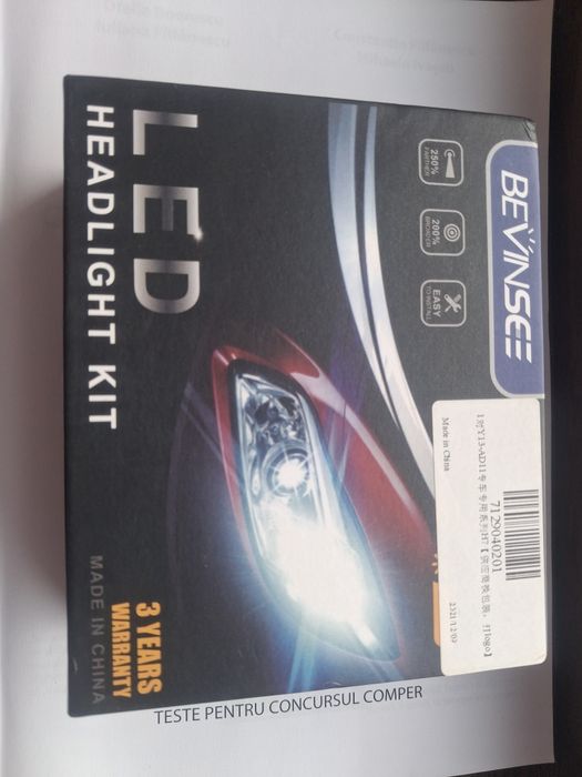 Becuri led faza scurta H7, culoare alb 6000K