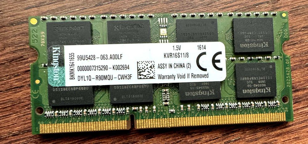8GB Kingston, DDR3, PCL3,  12800, 1600 Mhz pentru laptop