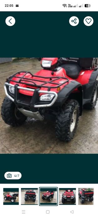 Vând Piese  atv honda trx 500cm. 400 cm.  250 cm