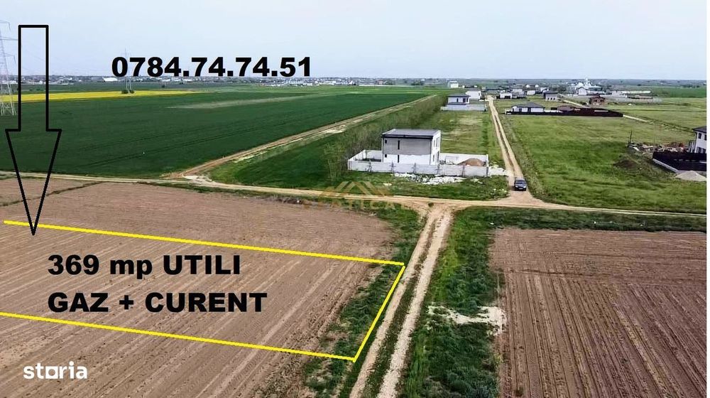 Teren Intravilan 369 mp utili - iesire comuna Berceni