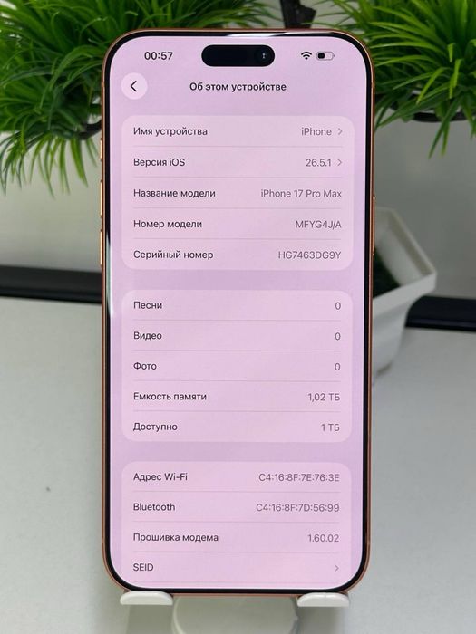 IPhone 17 Pro Max 1Tb / Akb 100% Цп 156 / E-slm