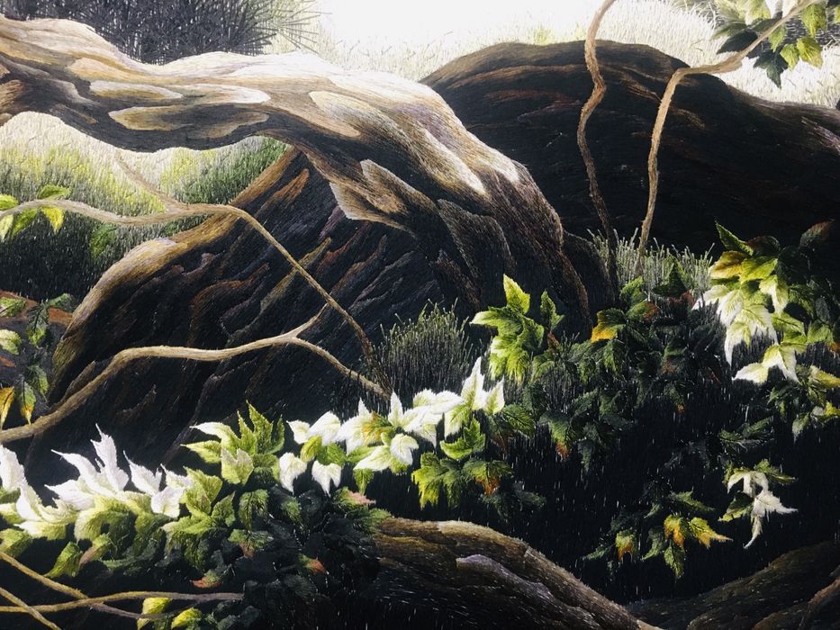 Дорогой подарок Ручная работа, Очень большая Шелковая картина