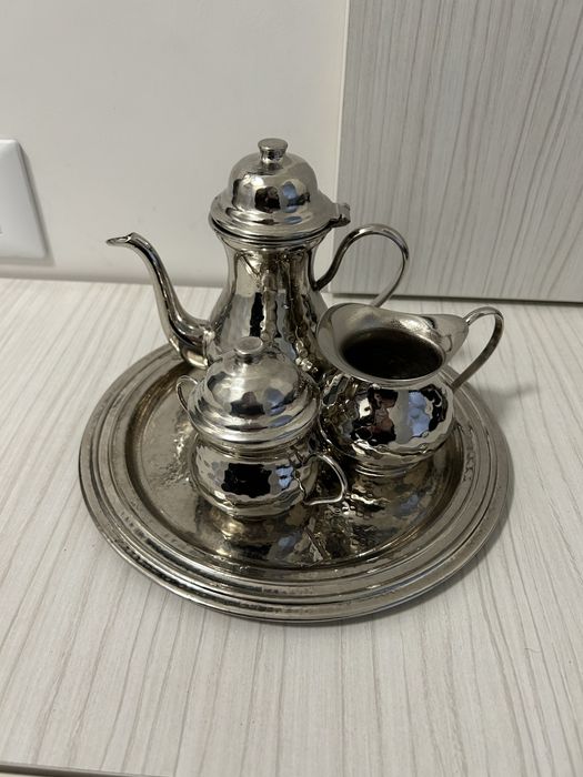 Set ceai sau cafea argintat