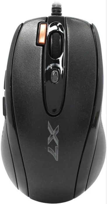 Мышь A4TECH XL-718BK, игровая, лазерная, проводная, USB, черный