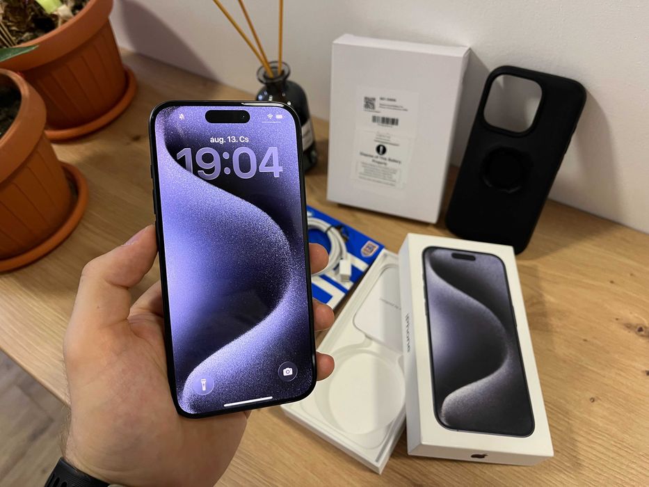 iPhone 15 Pro 256GB 100% Baterie Originala Neverlocked Fullbox Titanium Blue