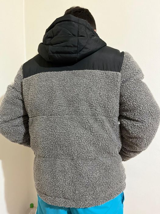 Geacă oversize gri LDN, stil streetwear, mărimea S/M, stare impecabil