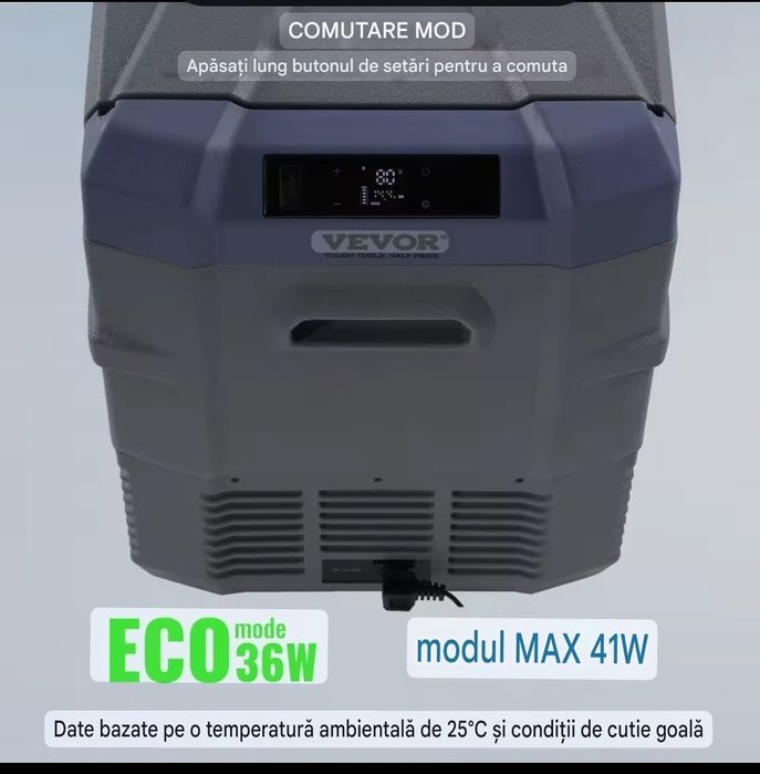 Frigider auto lada frigorifica congelator VEVOR 30/37/45L  compresor 12V 24V 220V
