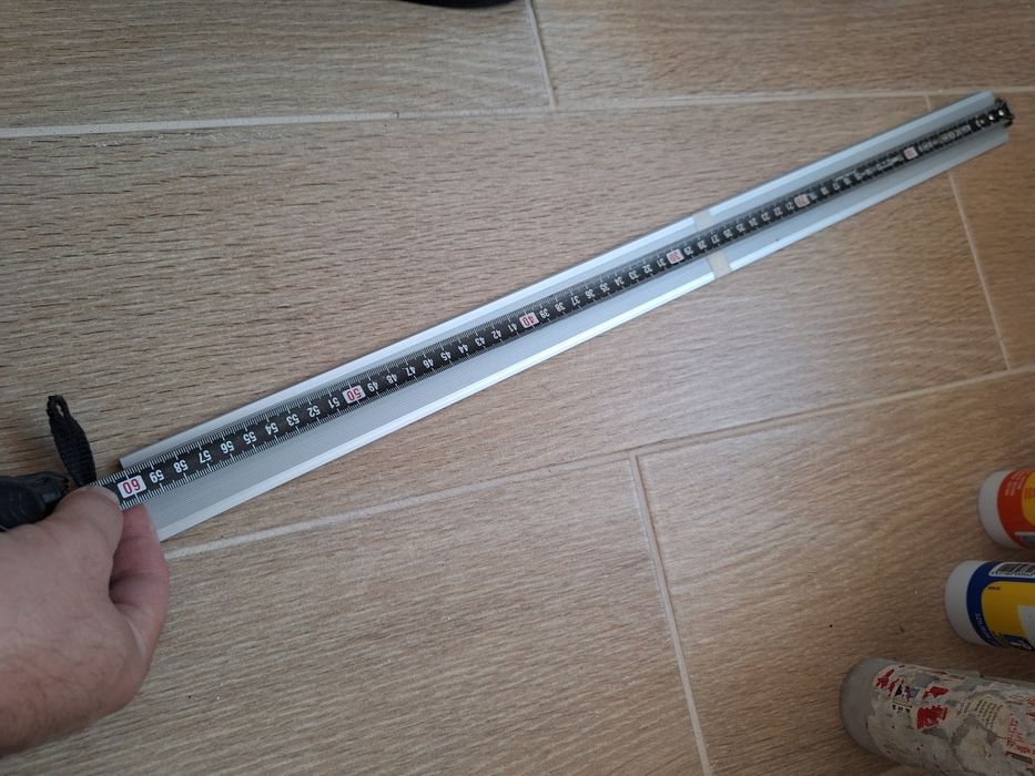 Profil aluminiu terminație blat și teu îmbinare de 70cm și 4cm gros