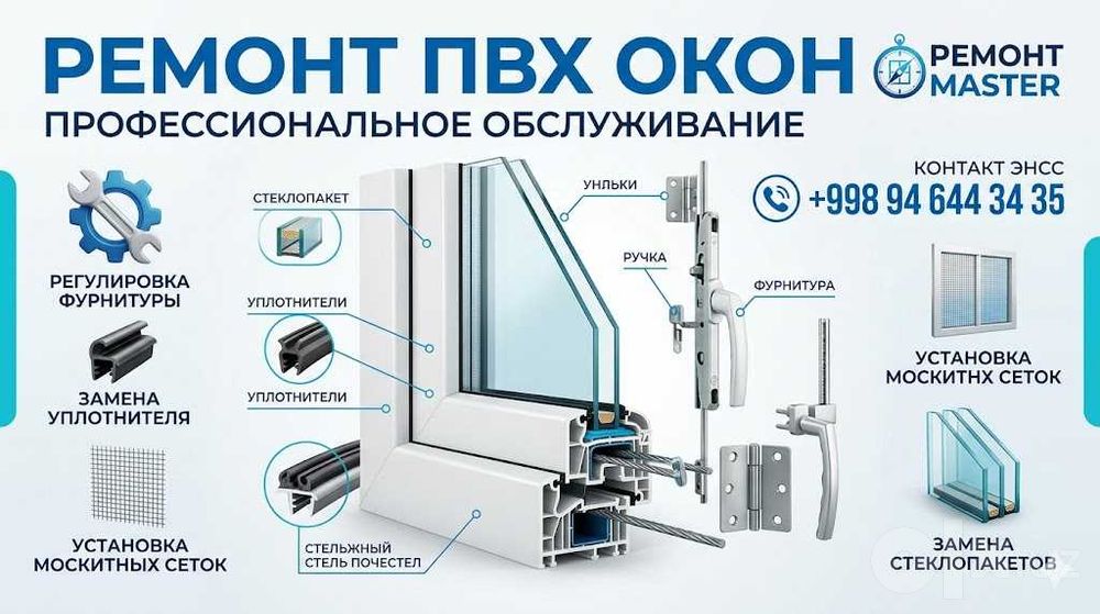 Ремонт окон дверей Akfa Регулировка- Ремонт дверных замков