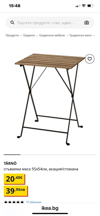 4 стола и маса Икеа