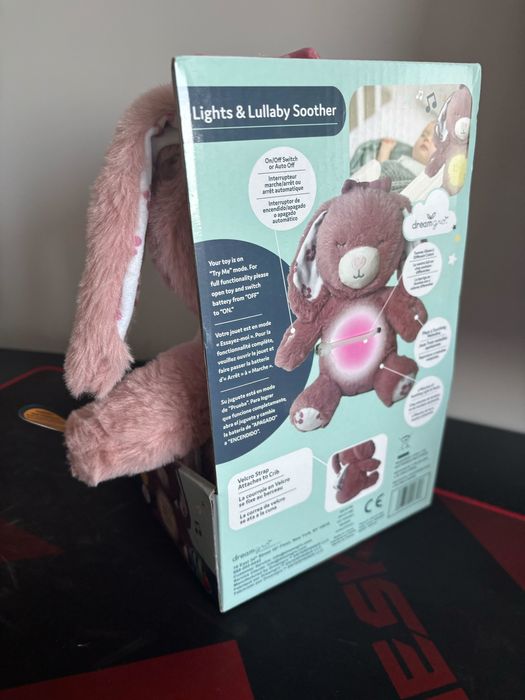Зайче за заспиване със звук и светлина за бебета - 0 месеца - НОВО