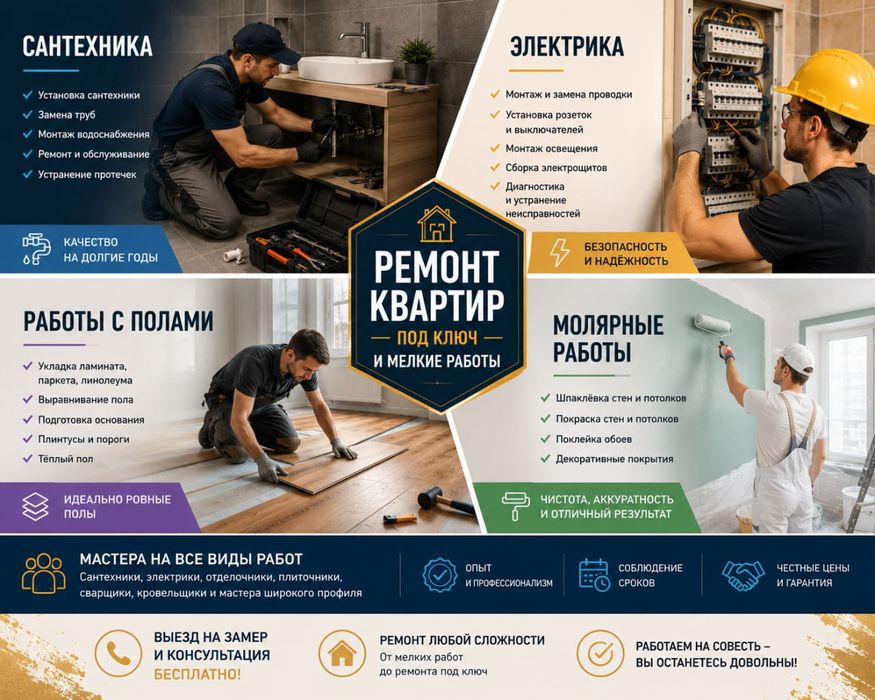 Сантехник. Электрик. Ремонт под ключ.