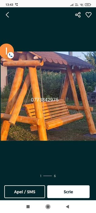 Leagan/Balansoar gradina lemn masiv