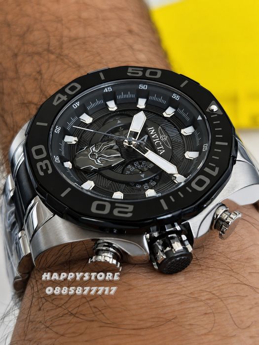 INVICTA Marvel Black Panther Limited edition 48 mm, Инвикта нов мъжки часовник