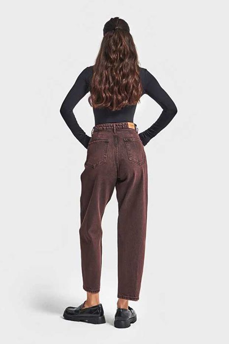 Хаки skater джинсы с высокой посадкой - Турция