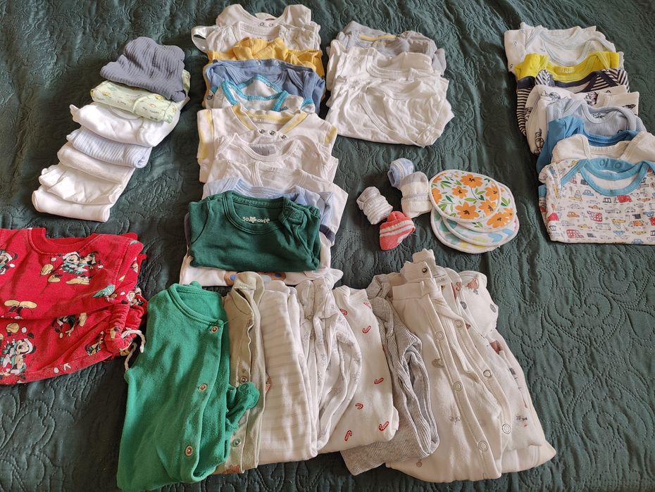 Голям комплект бебешки дрешки 0–3 месеца