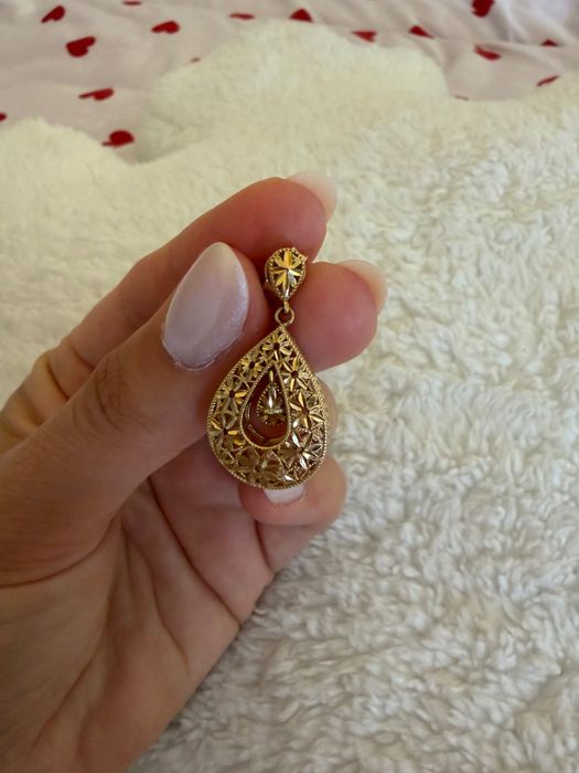 Cercei cu pandantiv aur 14k