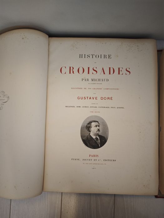 Set Istoria Cruciadelor,Michaud,Complet,2 vol,Paris,1877,RARITATE