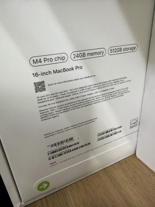 Macbook Pro 16 M4 pro 24/512