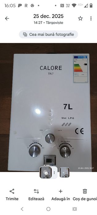 Instant apă caldă pe gaz sau gpl