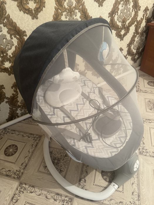 Шезлонг-люлька темно-серый